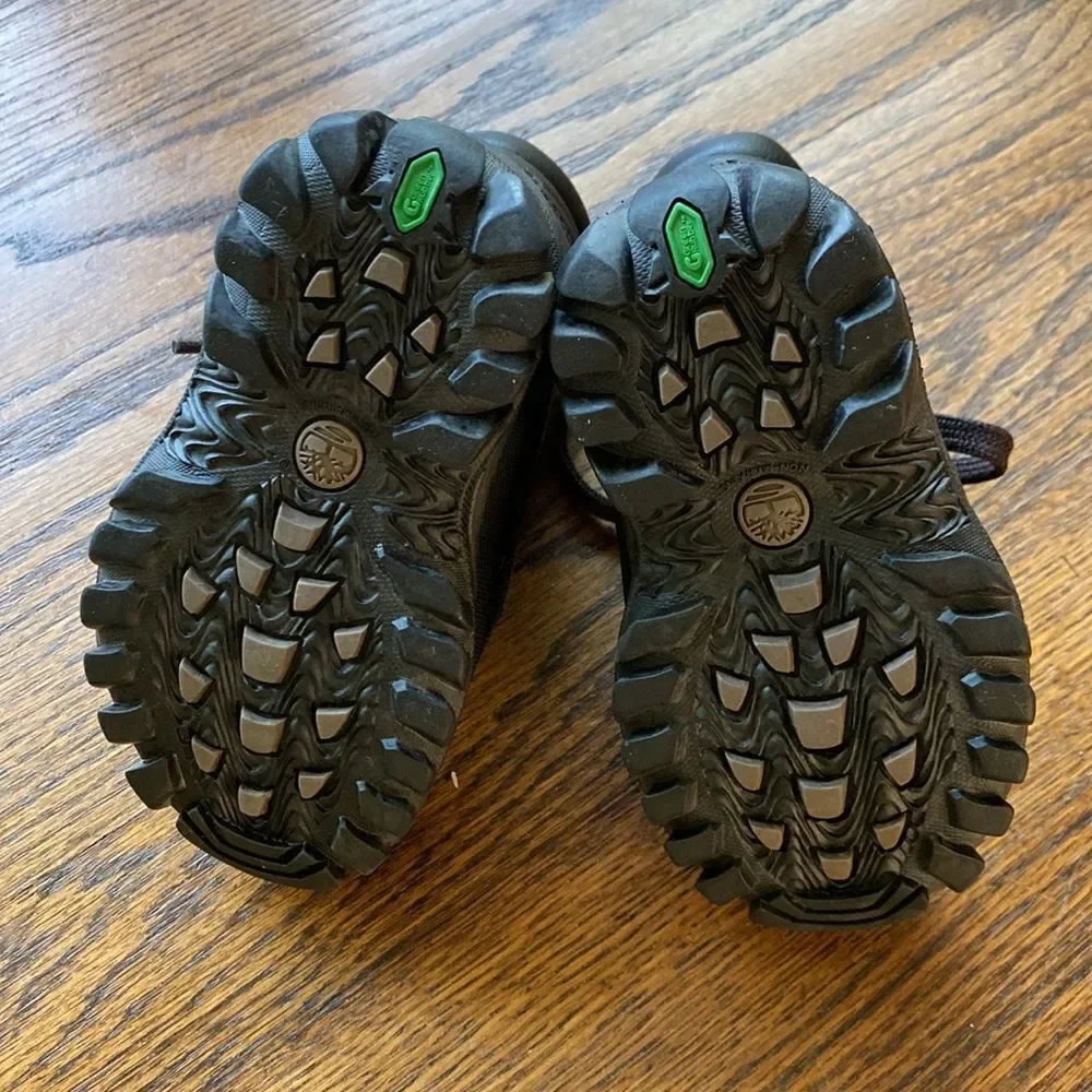 🎉HOST PICK Timberland Infant 5 Premium Leather Boots Mid Waterproof Black Grip